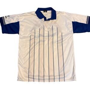Xara Vintage Soccer Uniform Shirt.  White with Blue. Men's Size Large